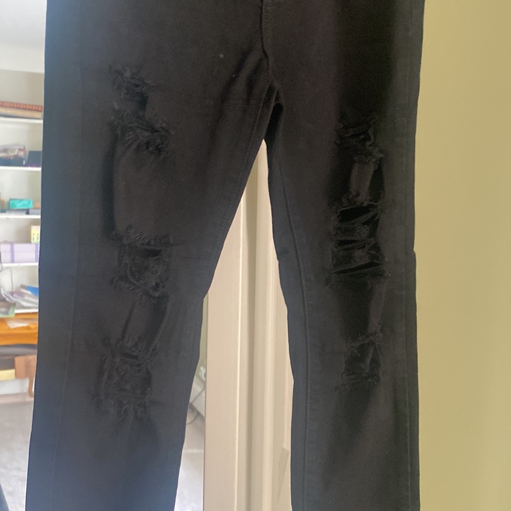 Just black size 27 BLack ripped jeans - Picture 3 of 8